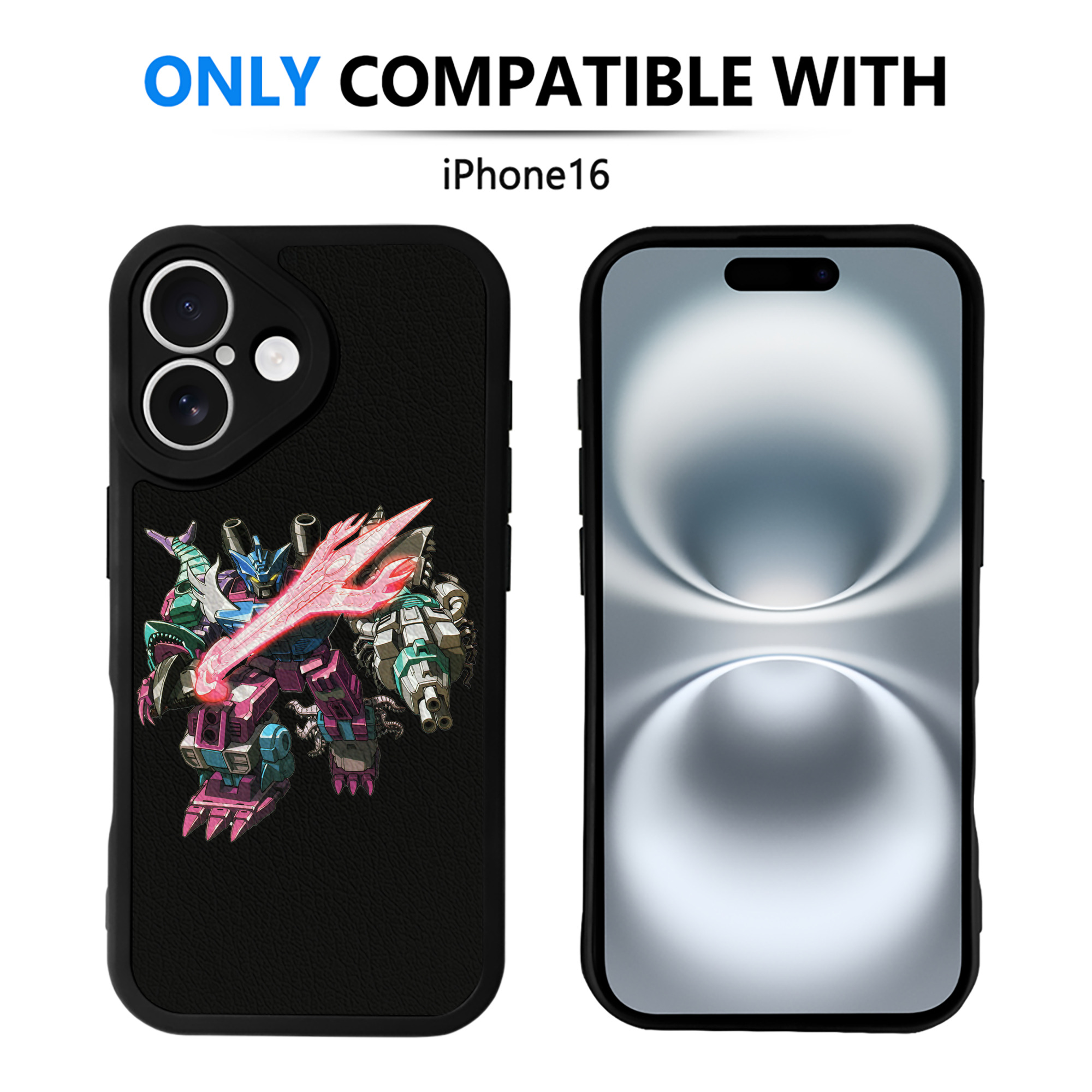 （画像用）  【iPhone 16シリーズ対応】シリコンスマホケース（レザー調） 材質：シリコン